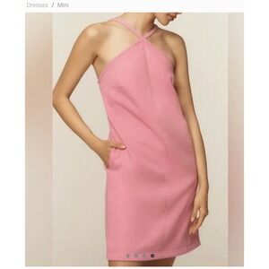 Daily Practice Pink Jumper Mini Women Large Halter Neck Casual Athleisure‎